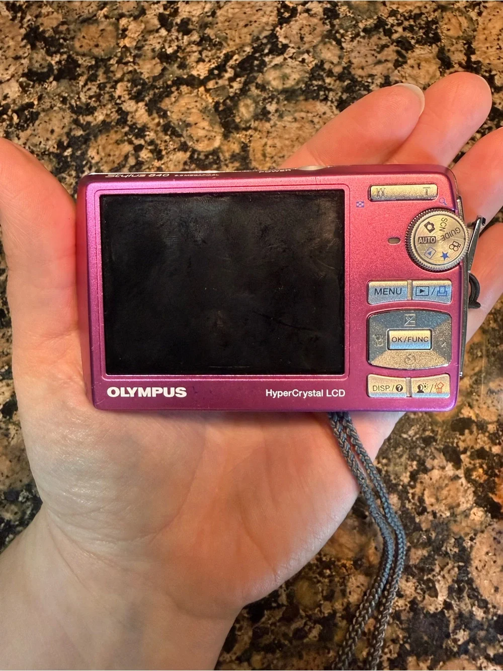 Olympus Pink Digital Compact Camera with Kastar Batteries & Charger